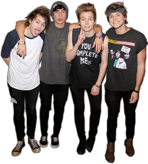 I Hate This Band Clip Art Freeuse Library - 5sos Transparent Background (500x565), Png Download