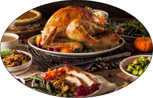 Thanksgiving Dinner (500x323), Png Download