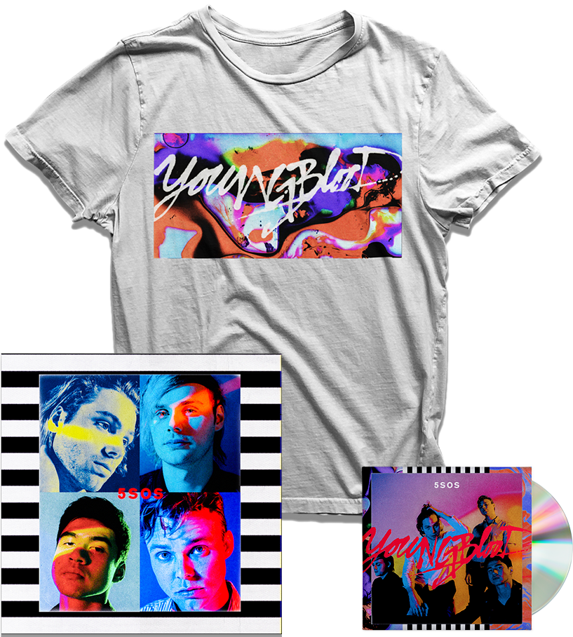 Youngblood T-shirt Litho Bundle - 5sos Concert Merch 2018 (1000x1000), Png Download