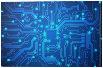Circuit Board Vector Background Canvas Print • Pixers® - Circuit (400x400), Png Download