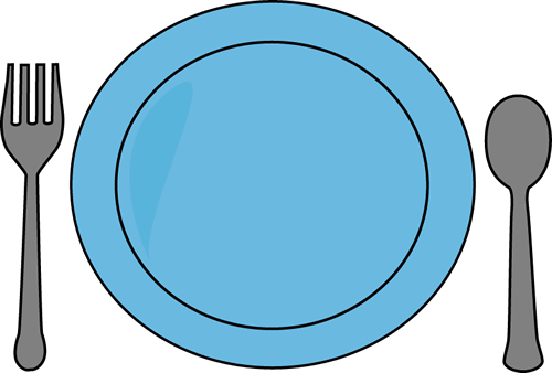 Thanksgiving Dinner Clipart Free Download Clip Art - Clip Art Of Plate (500x338), Png Download