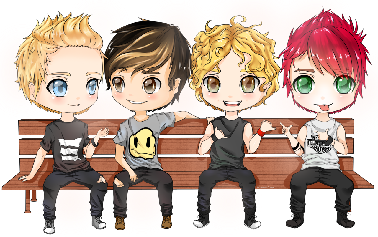 Seconds Of Summer Band In America Sos Pinterest Sos - 5sos Kawaii (1280x812), Png Download