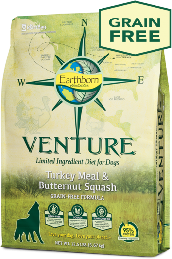 Turkey Meal & Butternut Squash Bag - Venture Earthborn Dog Food (520x593), Png Download