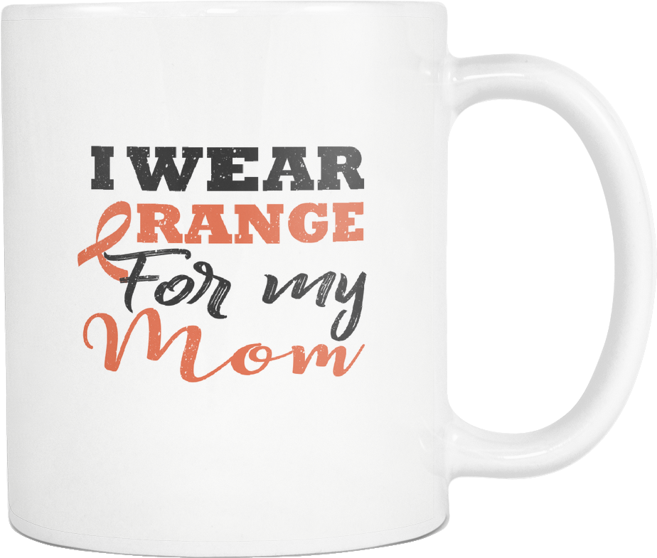 I Wear Orange For My Mom Orange Ribbon Kidney Cancer - Wear Pink For My Grandma (1024x1024), Png Download