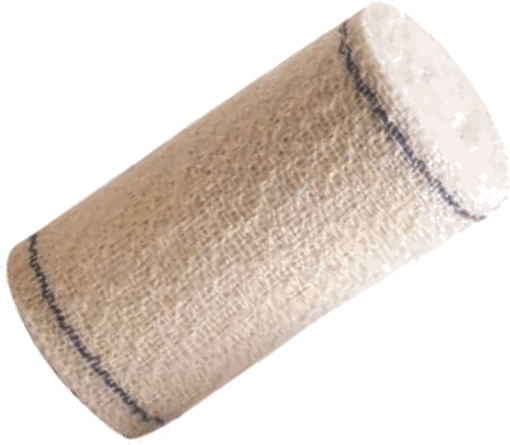 White Color Cotton Elastic Crepe Bandage With/ Without - Bandage (599x538), Png Download