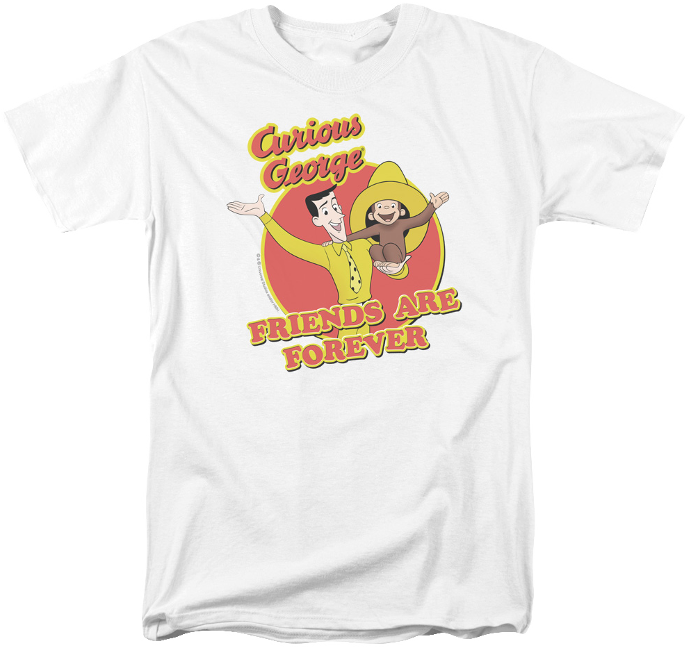 T-shirt: Curious George - Friends, Xl. T-shirt (994x933), Png Download