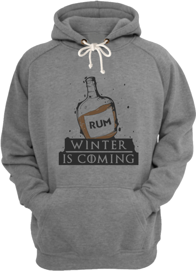 Winter Is Coming Grey Premium Hoodie - Plain Hoodie Gray (1000x1000), Png Download
