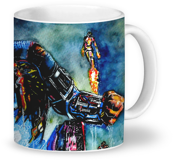 Caneca Homem De Ferro Em Aquarela De Margarete Bomna - Iron Man In Watercolor (800x800), Png Download