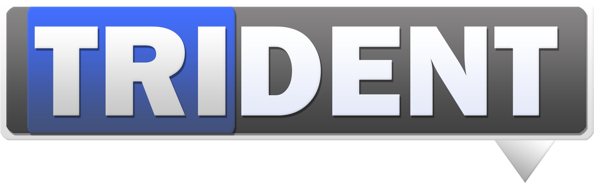 Heres The Logo To My Channel Trident - Electric Blue (2746x1000), Png Download