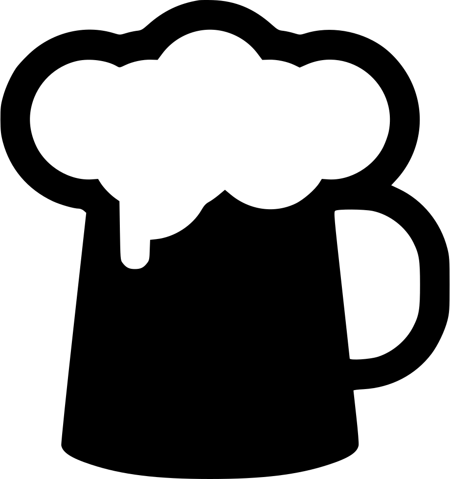 Beer Icon Png - Beer Glass Png Black (920x980), Png Download