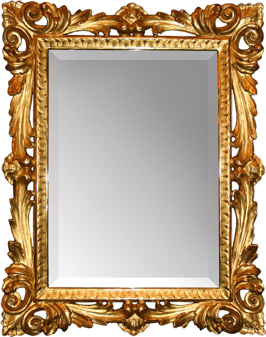 Florentine Frame - Mirror (555x700), Png Download
