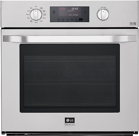Image For Lg Built In Convection And Self Cleaning - Lg Studio 30" Stainless Steel Single Wall Oven (519x804), Png Download