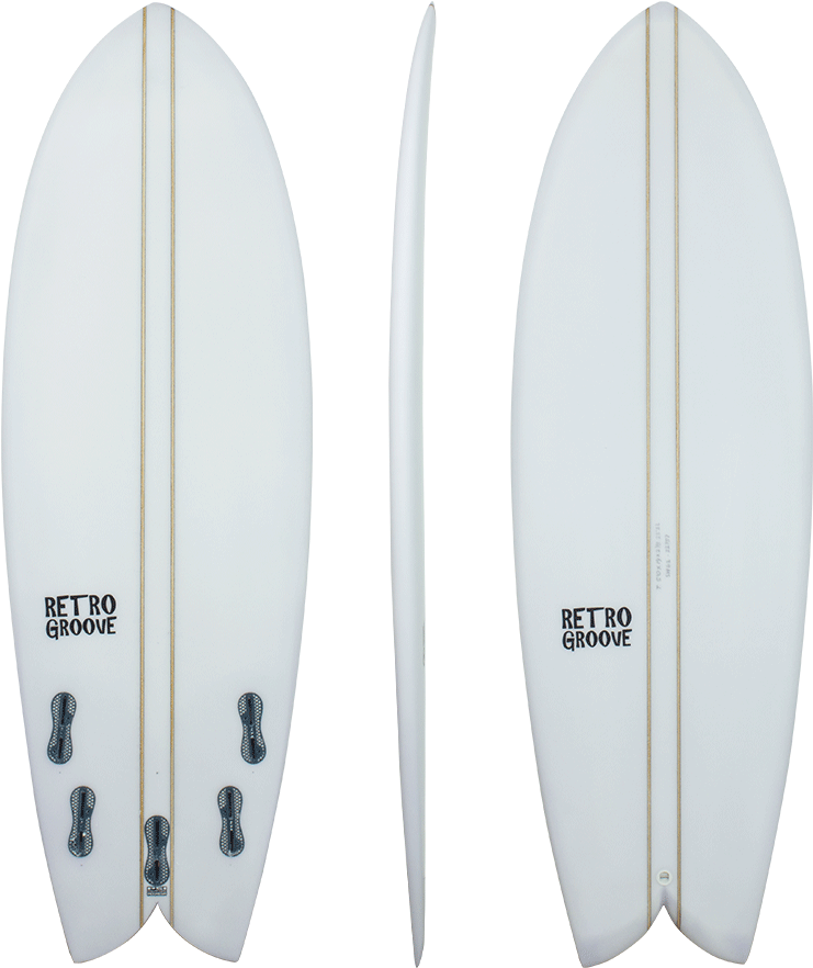 Retro Groove 'moon Slap' Shortboard - Tomo Evo 5 8 (1000x1000), Png Download