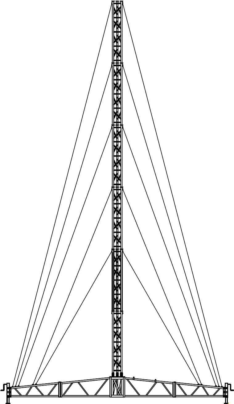 21 Metre Tripod Tower Portable Lattice System - Tower (1310x1310), Png Download