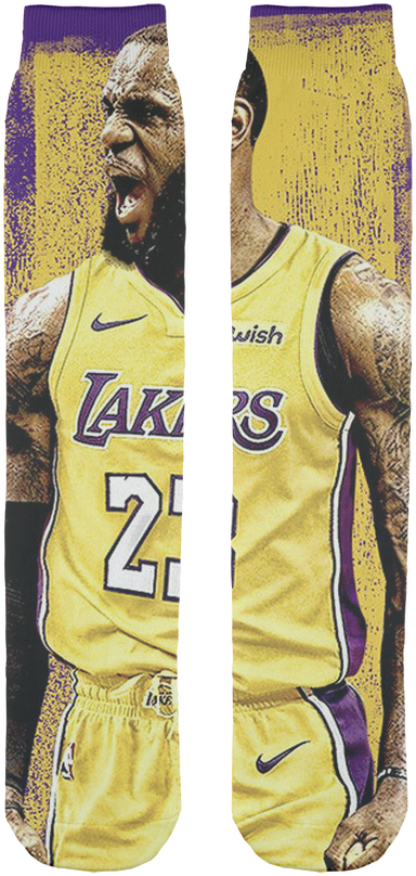 La Lakers Lebron James Poster Print Socks, Unisex, - Los Angeles Lakers (1024x1024), Png Download