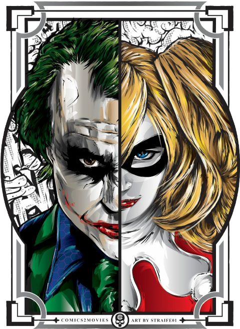 Joker Y Harley Quinn (480x659), Png Download