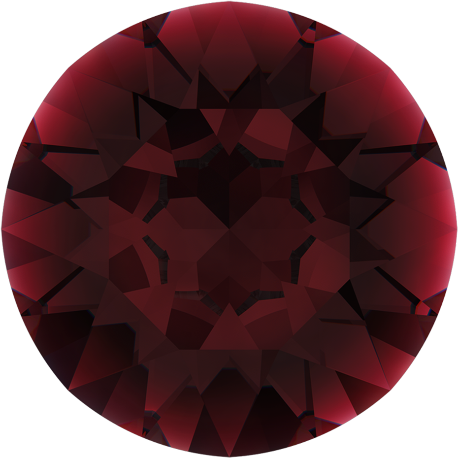 Swarovski 1088 Xirius Pointed Back Chaton Ss29 Garnet - Circle (970x970), Png Download