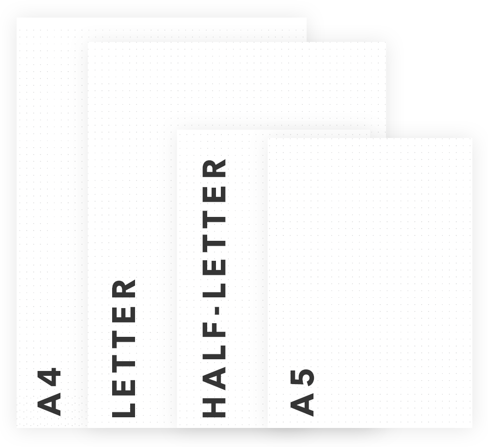 Free Dot Grid Printables Pdf A4 A5 Letter Half-letter - Letter (1000x1000), Png Download