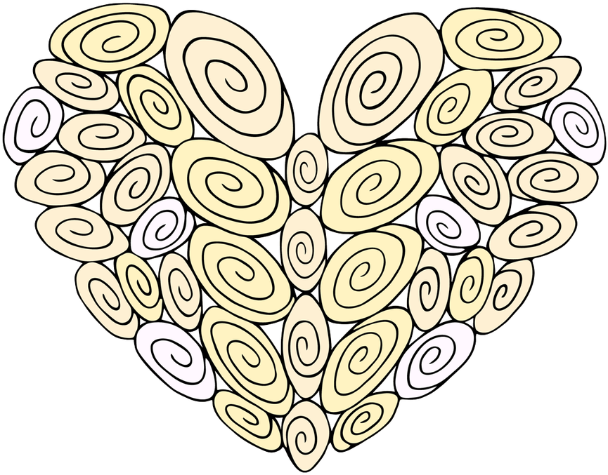40 Swirl Heart - Heart (1024x1024), Png Download
