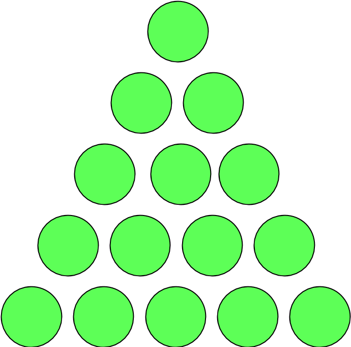 Triangular Numbers For N=5 - Counting Down Christmas (960x720), Png Download