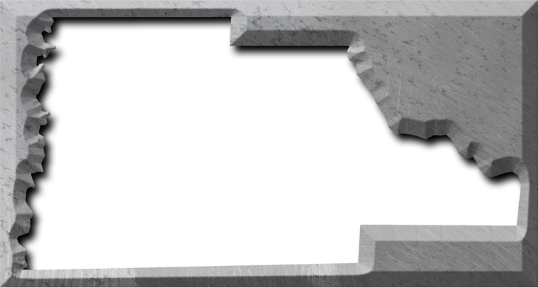 A Map Of Hernando With The Map Area Carved Out Of A - Monochrome (768x410), Png Download