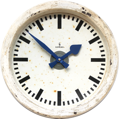 Original 1960's Siemens Clock - Horloge 8h50 (600x600), Png Download
