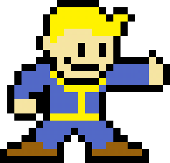 Vault Boy By Bozzubozzu - 8 Bit Megaman (1200x1200), Png Download