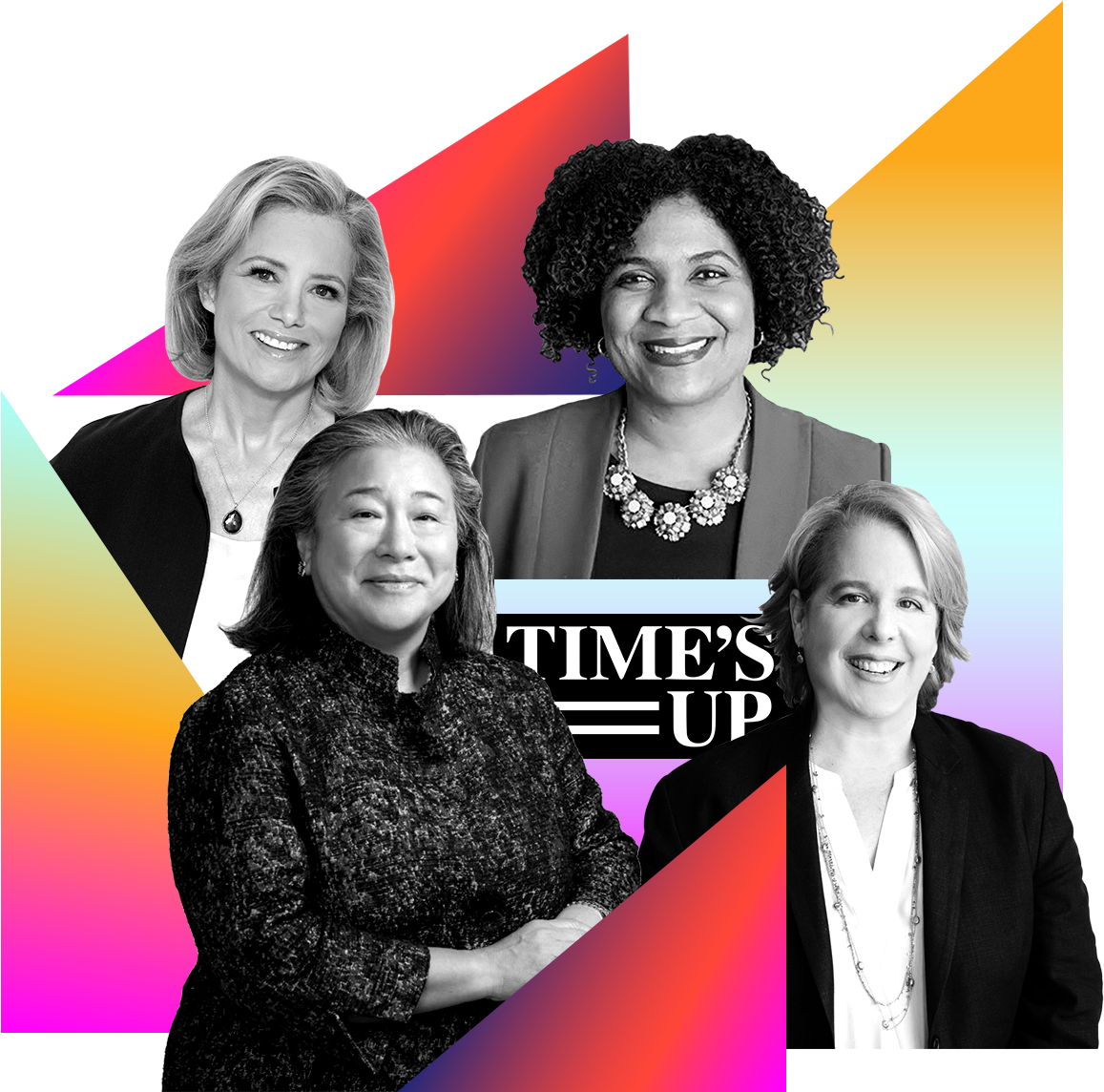 Photo Illustration Of Hilary Rosen, Fatima Goss Graves, - Time's Up (1200x1200), Png Download