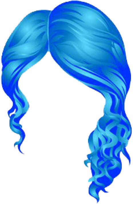 Free Png Underwater Curly Sideswept Hair Blue Png Images - Lace Wig (480x737), Png Download