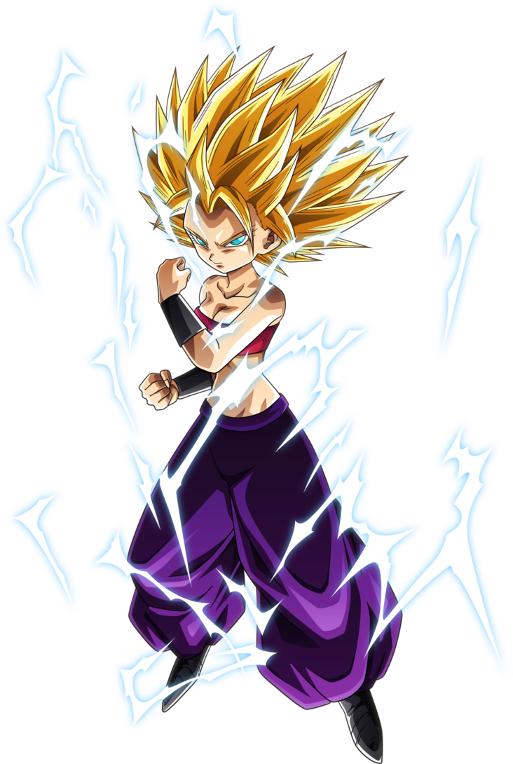 Super Saiyan 2 Caulifla Vfx By Aubreiprince-dbhydo7 - Caulifla Super Saiyan 2 (732x1090), Png Download