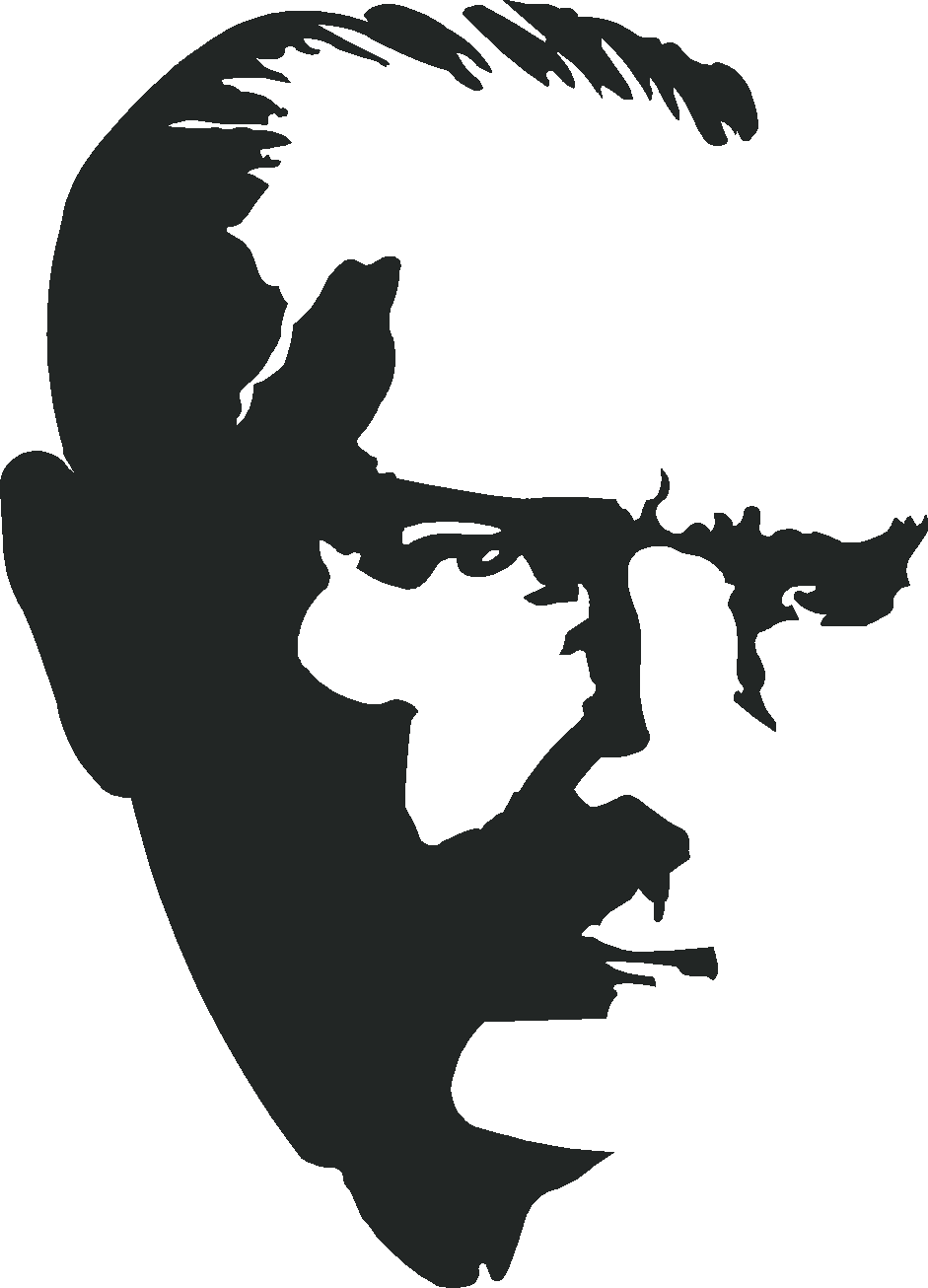 Ataturk-silueti04 Freelogovectors - Net - Çiftlikköy Atatürk Anadolu Lisesi (941x1306), Png Download