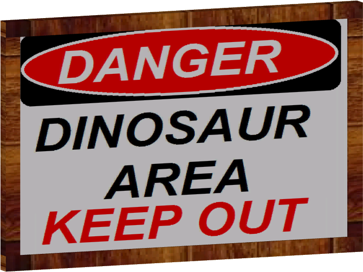 Dino Warning Signs 02 - Silica Dust Warning Signs (739x739), Png Download