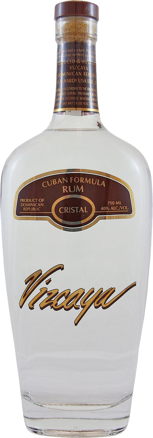 Bottle Shot - - Vizcaya Rum Cristal Light 75cl (750x1500), Png Download