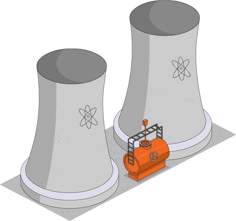 Cooling Towers Springfield Library 2 Burns Manor Tapped - Usina Nuclear Simpsons Png (810x760), Png Download