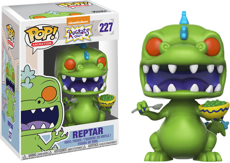 90's Nickelodeon Rugrats Reptar With Cereal Box Funko - Funko Pop Reptar With Cereal (775x550), Png Download