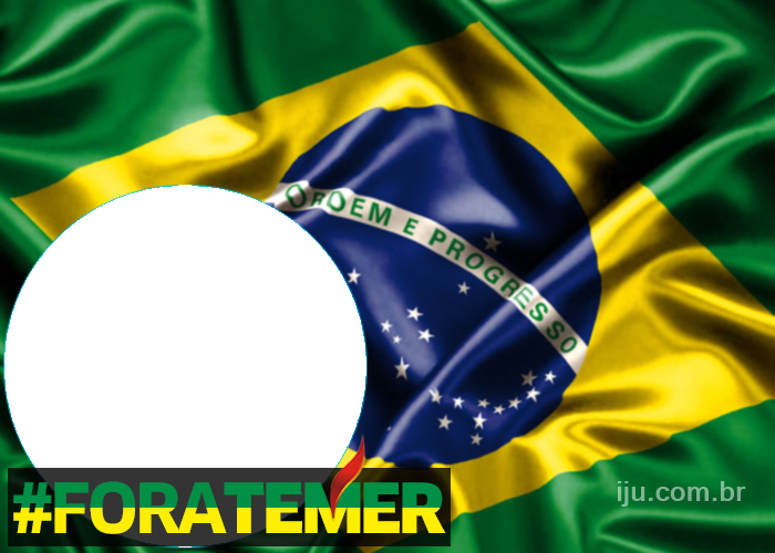 Moldura Para Fotos Fora Temer - Bandeira Do Brasil Whatsapp (700x500), Png Download