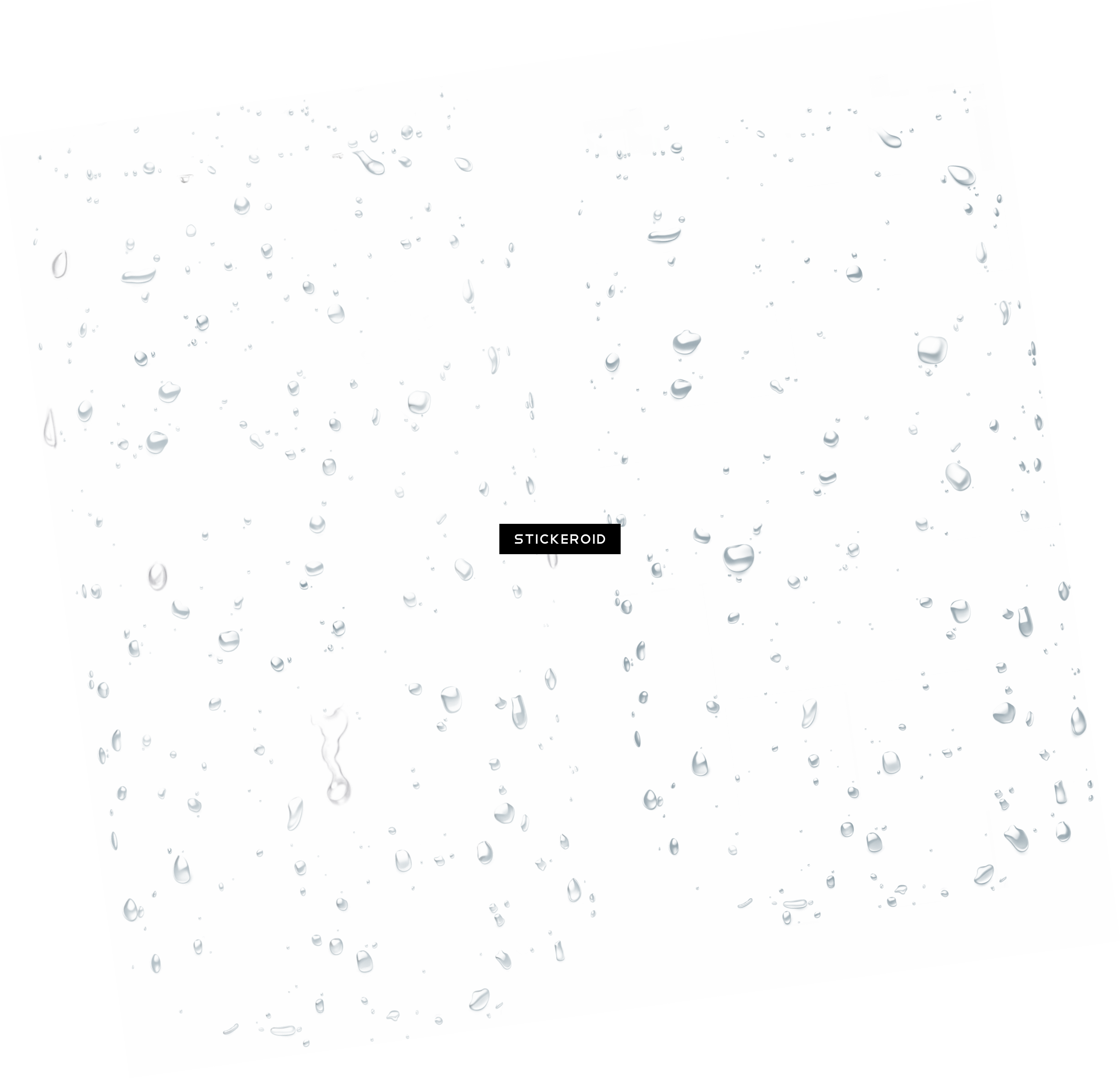 Water Drop Icon Water Drops By Byggiy - Black-and-white (3324x3198), Png Download