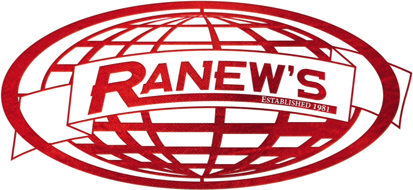 Ranews Globe Logo Red 1 - Ranew's Truck & Equipment (837x407), Png Download