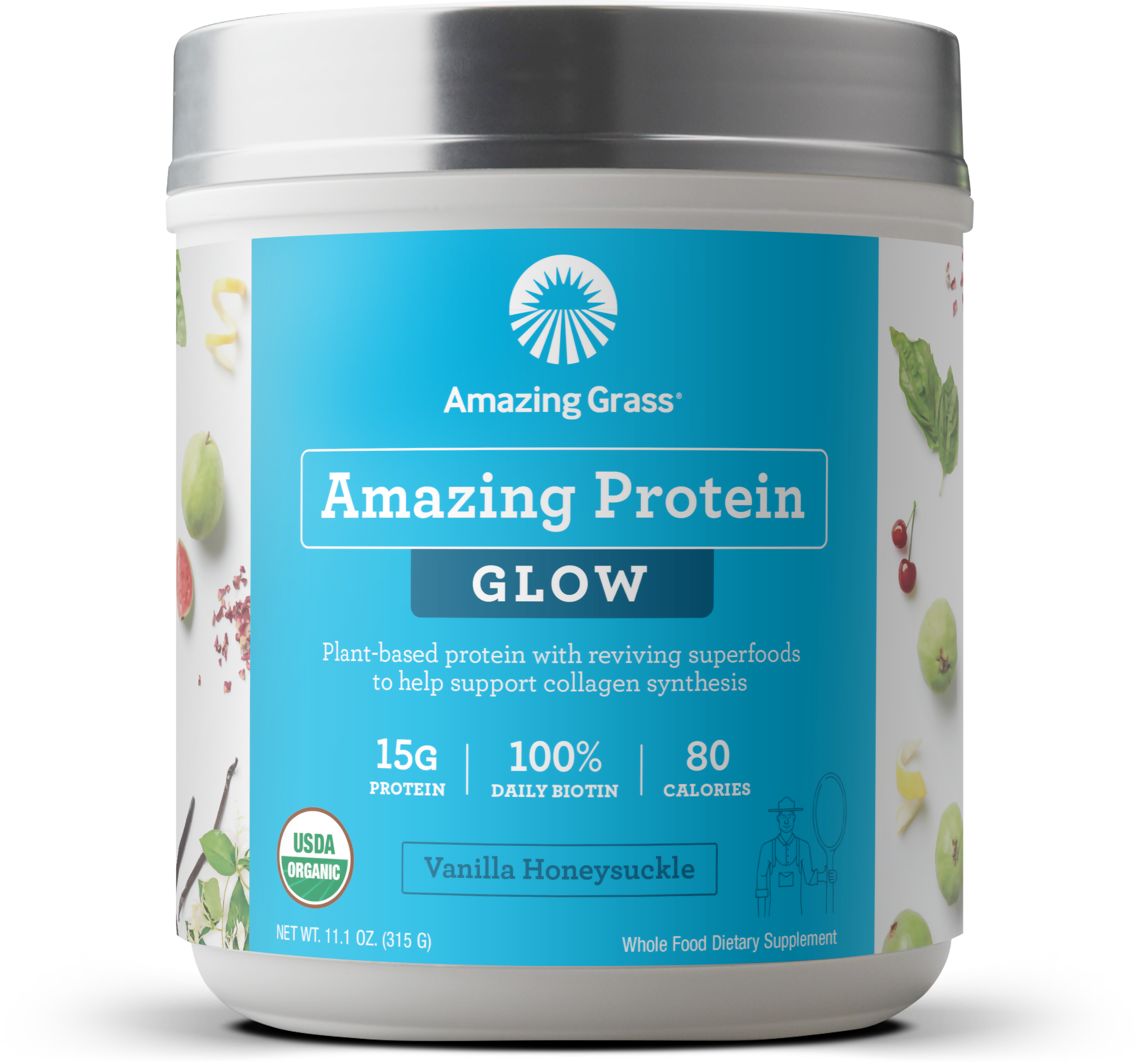 Amazing Grass Amazing Protein Glow (3018x3098), Png Download
