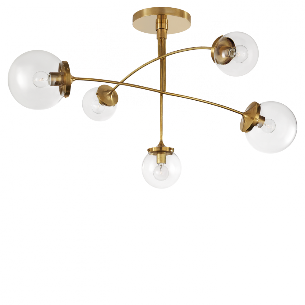 Prescott Medium Mobile Chandelier In Soft Brass - Prescott Medium Mobile Chandelier (1000x1000), Png Download