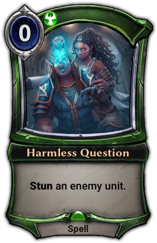 Harmless Question - Eternal Card Game Harsh Rule (529x801), Png Download