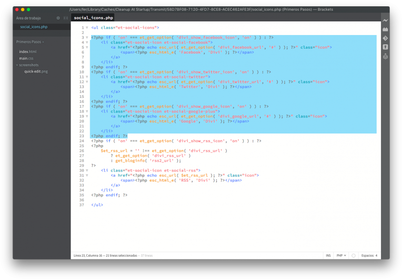 Codigo Iconos Sociales Por Defecto Divi - Computer Icon (840x586), Png Download