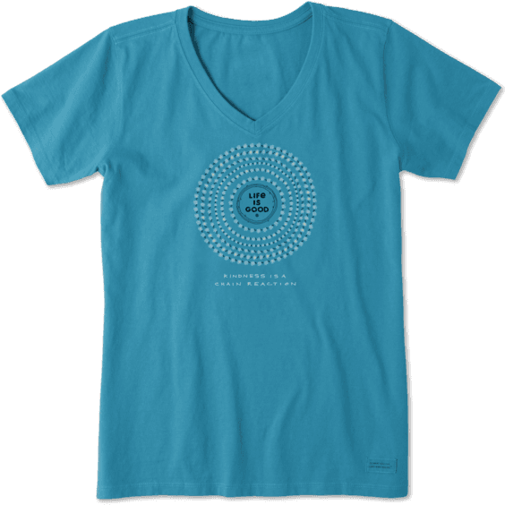Women's Daisy Mandala Crusher Vee - Life Is Good. Women's Crusher Vee - All (570x570), Png Download