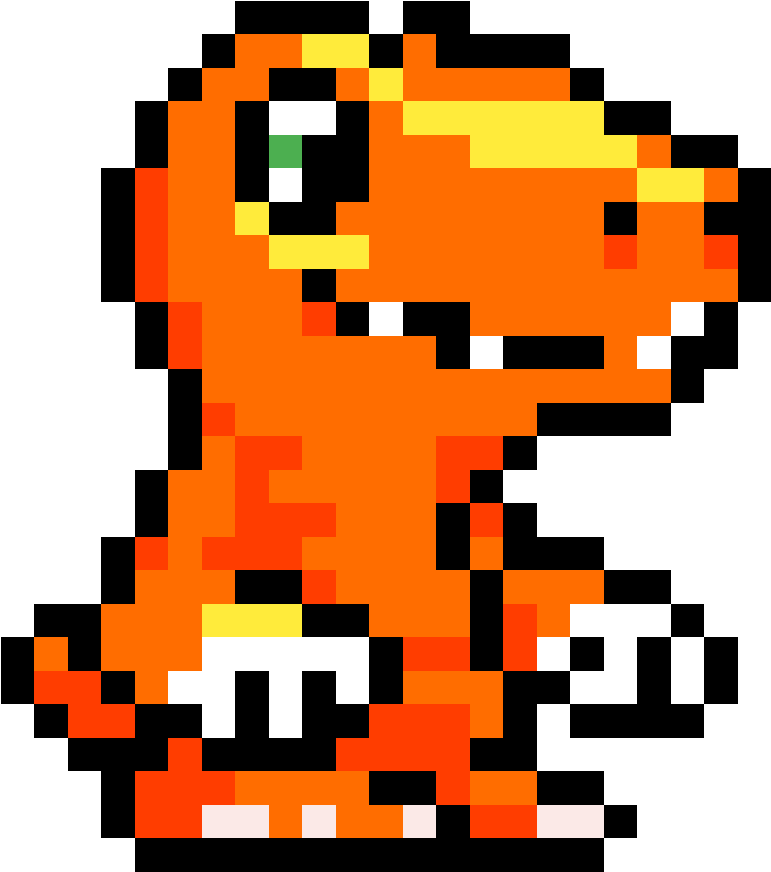 Agumon - Digimon Pixel Art Png (1184x1184), Png Download