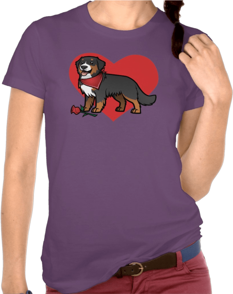 Cartoon Bernese Mountain Dog Tshirt - Queen Birthday T Shirt Design (1006x1006), Png Download