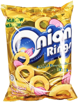 Miaow Miaow Onion Rings-50gm - Miaow Miaow Onion Rings, 125g (600x600), Png Download