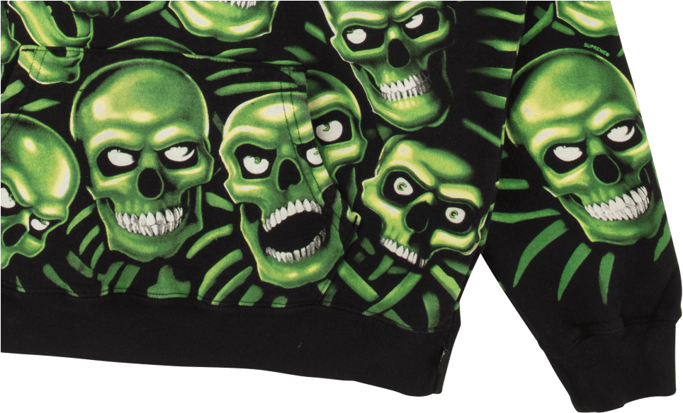 Supreme Skull Hoodie Tag (1000x600), Png Download