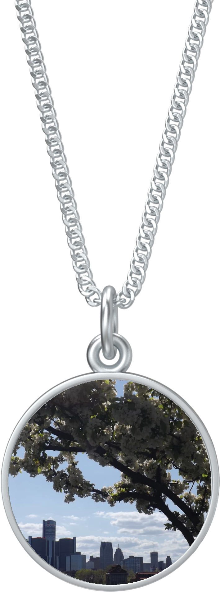 Ready Detroit Skyline Pendant - Necklace (2000x2000), Png Download