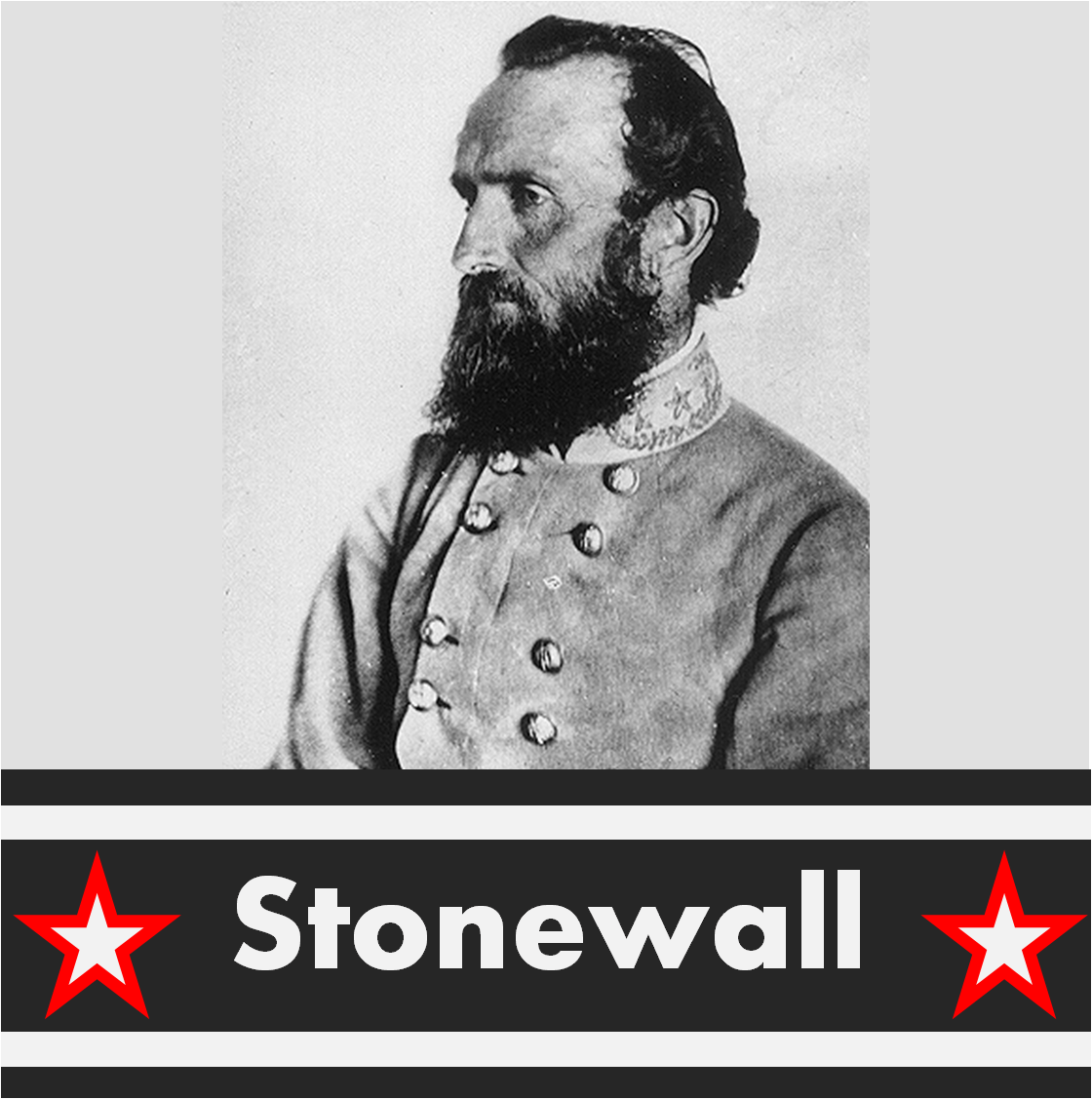 Tjj Graphic - Thomas Stonewall Jackson (1120x1127), Png Download