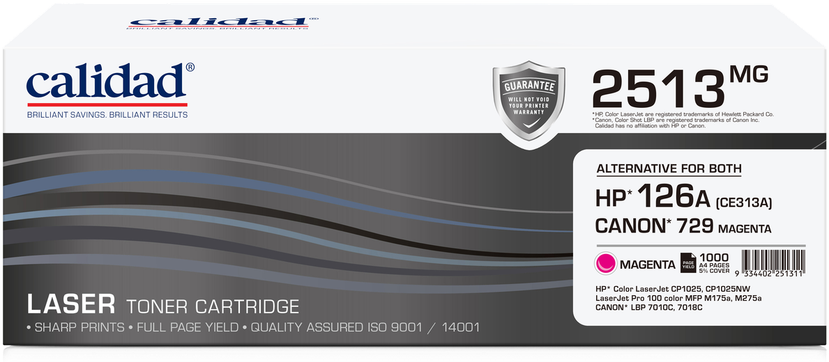 Calidad 2513-mg Magenta Toner Alternative For Hp 126a, - Calidad Brother Tn-2330 Ink Cartridge - Black (1200x696), Png Download